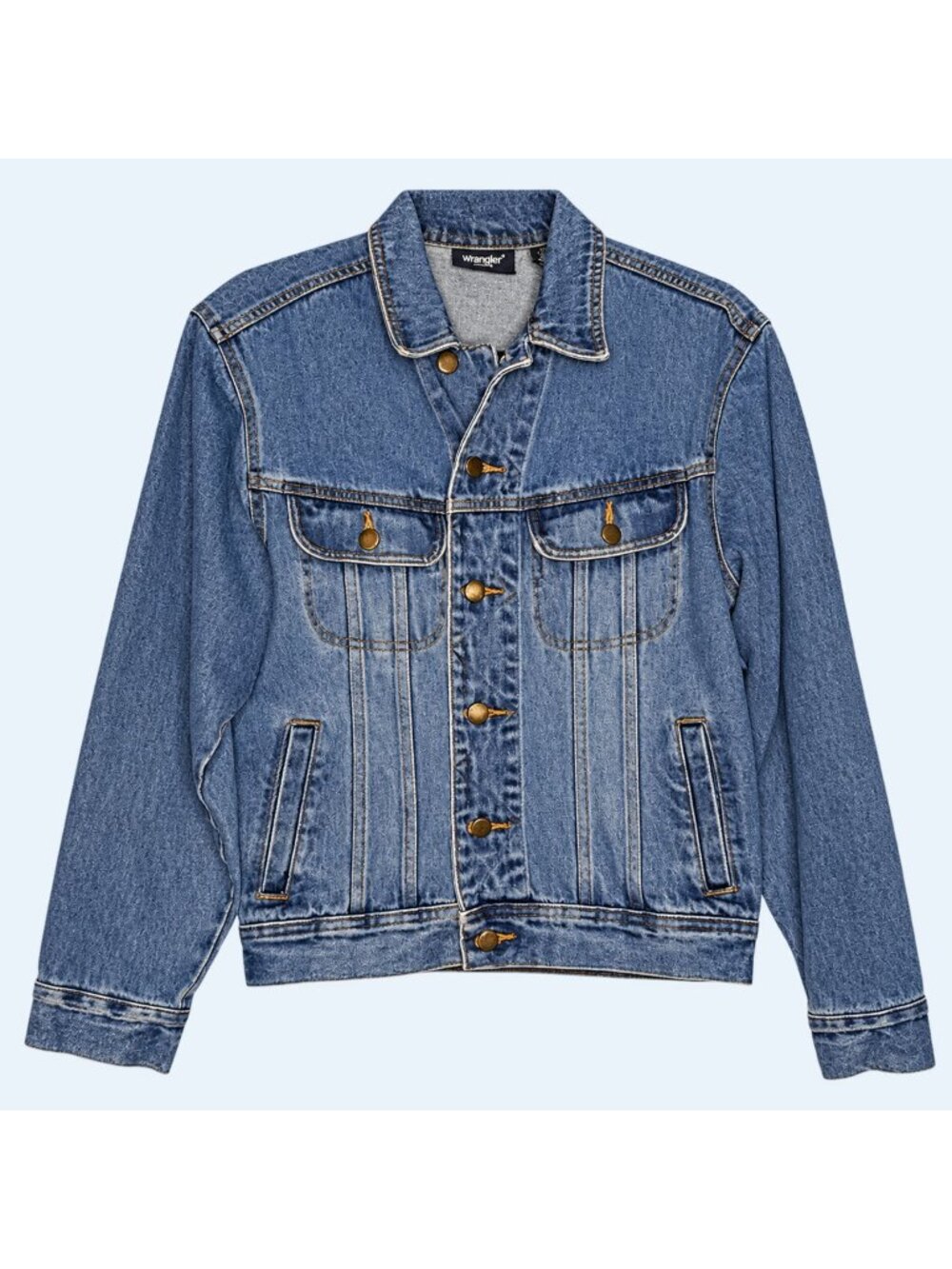 Wrangler Sport Vintage long sleeve denim 4 pocket denim cotton women Jacket L